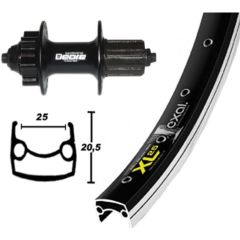  HR 26" schwarz Exal XL 25 Deore Disc 8/9fach