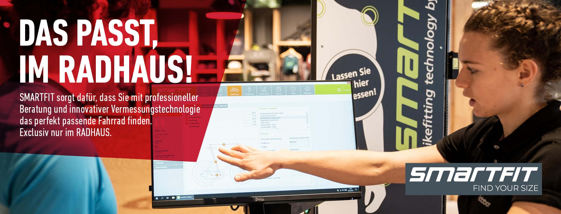 Smartfit ist eine exclusive Vermessungstechnologie im Radhaus Ingolstadt