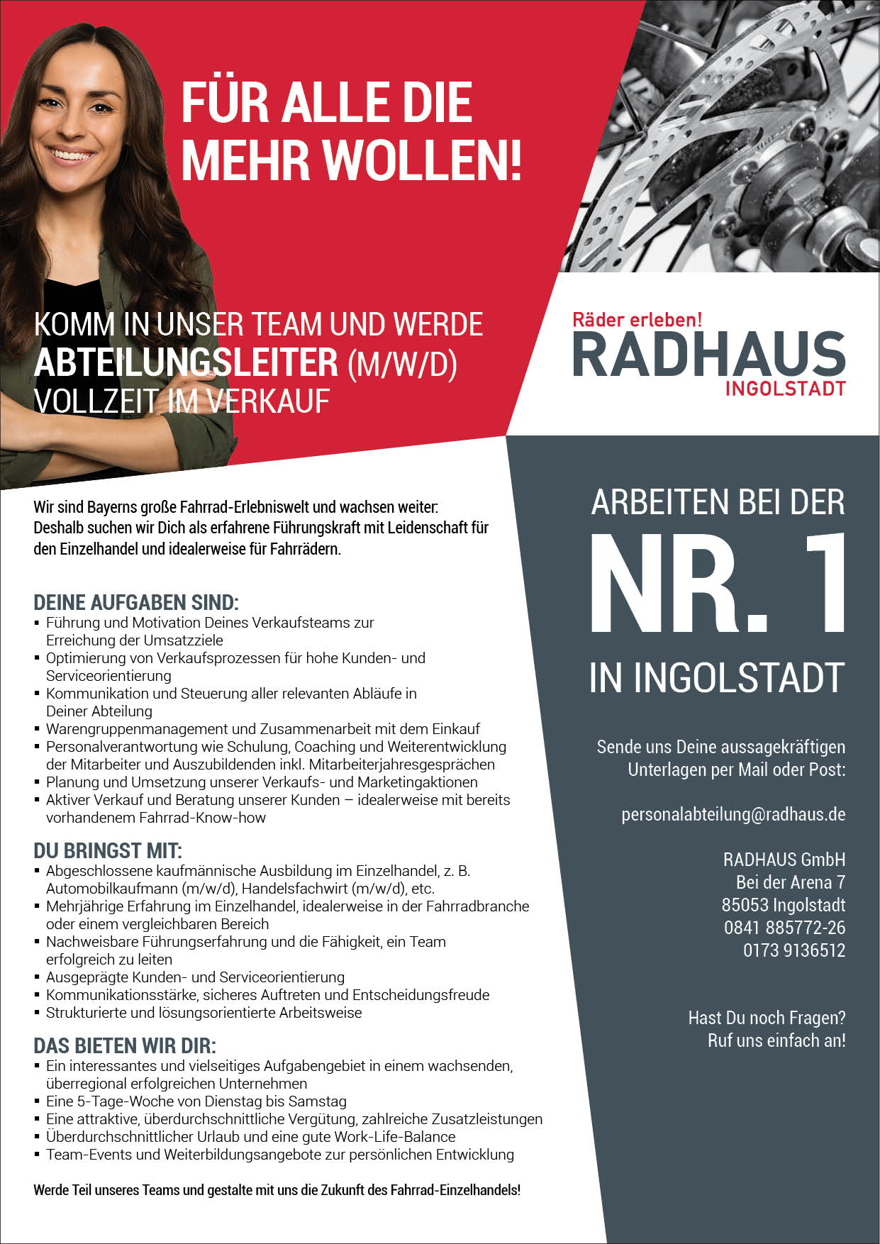 Personalsachbearbeiter RADHAUS Ingolstadt Job als Personalsachbearbeiter RADHAUS Ingolstadt
