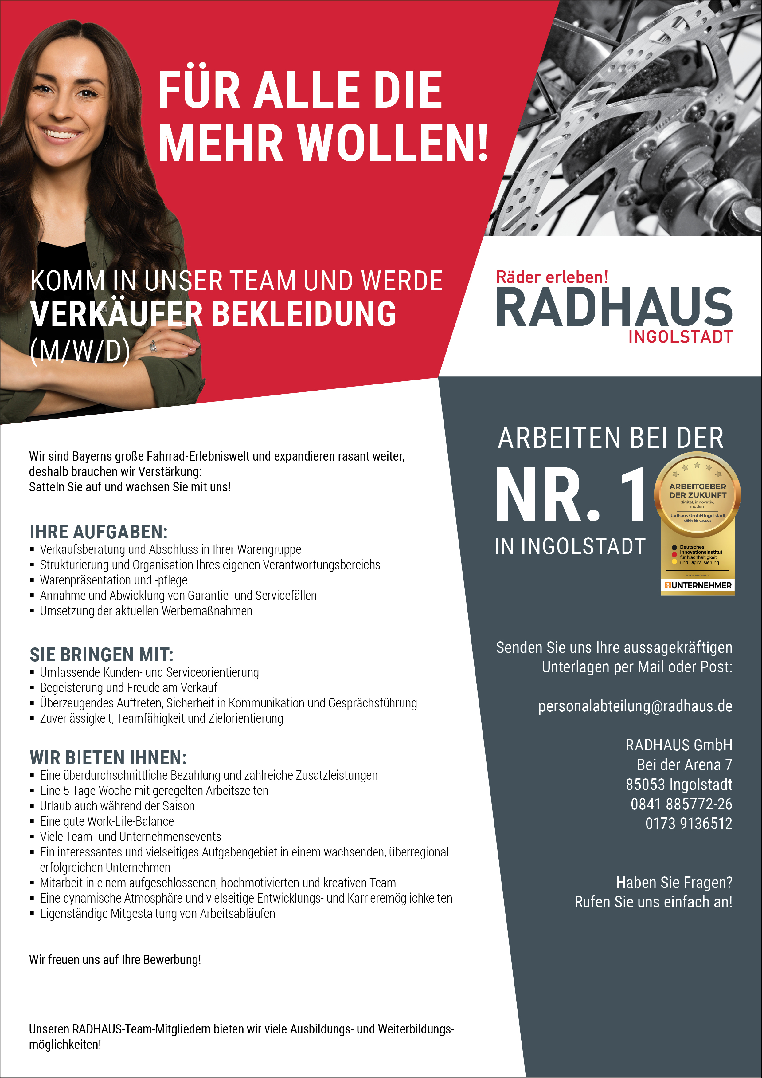 Abteilungsleiter RADHAUS Ingolstadt Job als Abteilungsleiter RADHAUS Ingolstadt